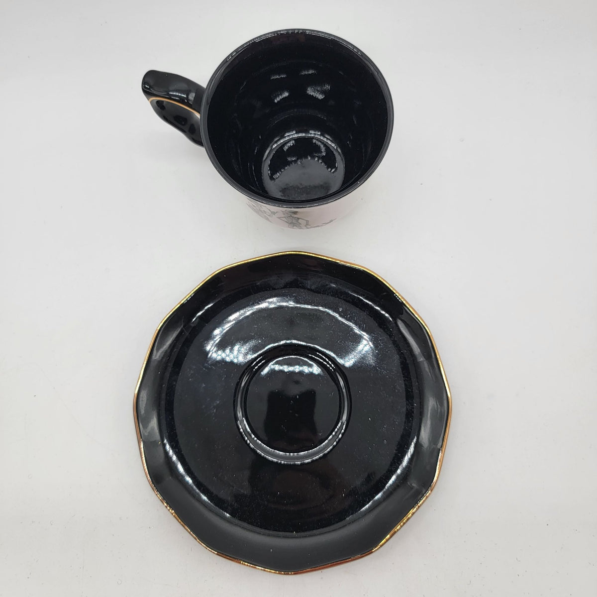 Potters Studio Victorian Skeletons Tea Cup & Saucer Set