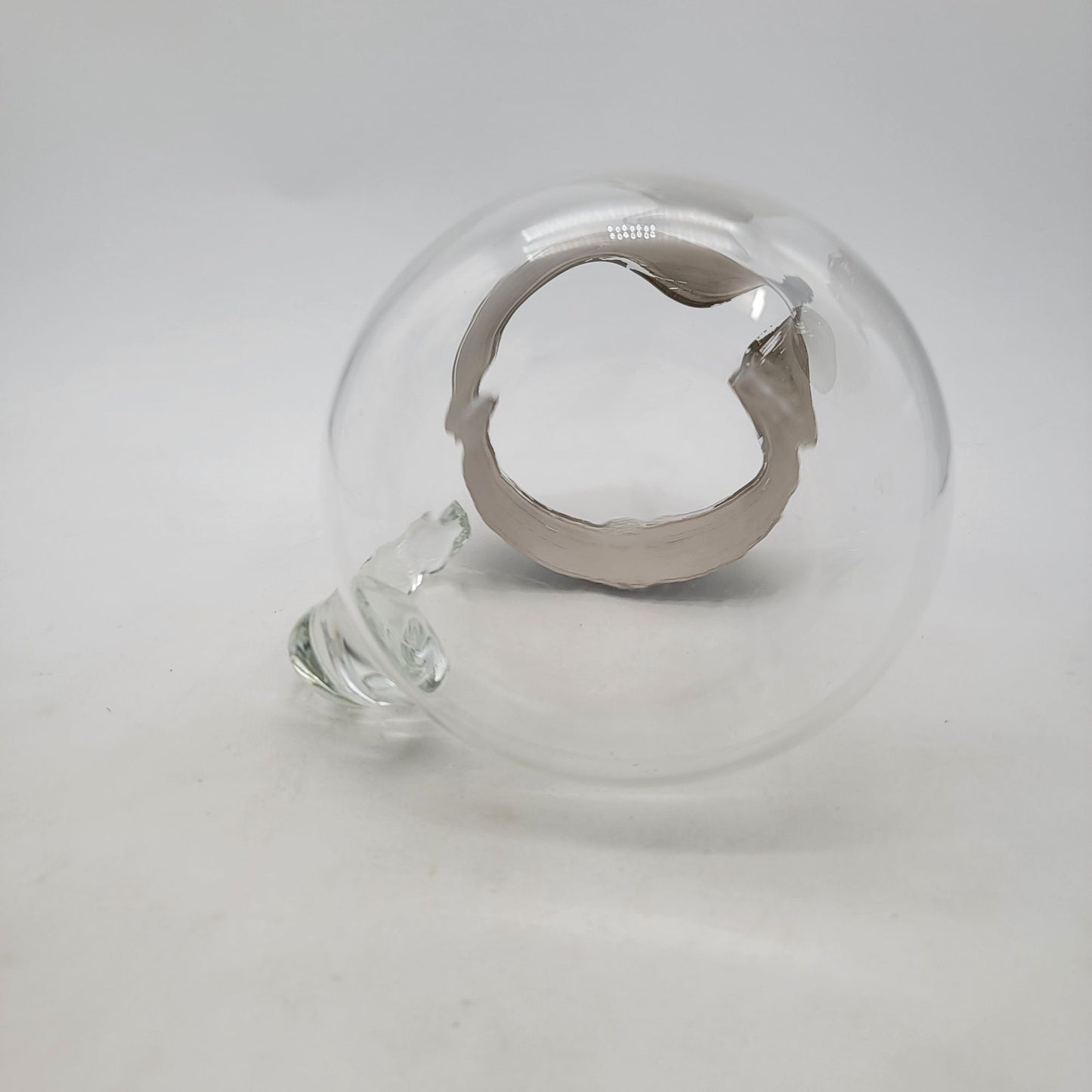 Vintage Mid Century Modern Silver Rimmed Glass Pitcher By Dorothy Thorpe