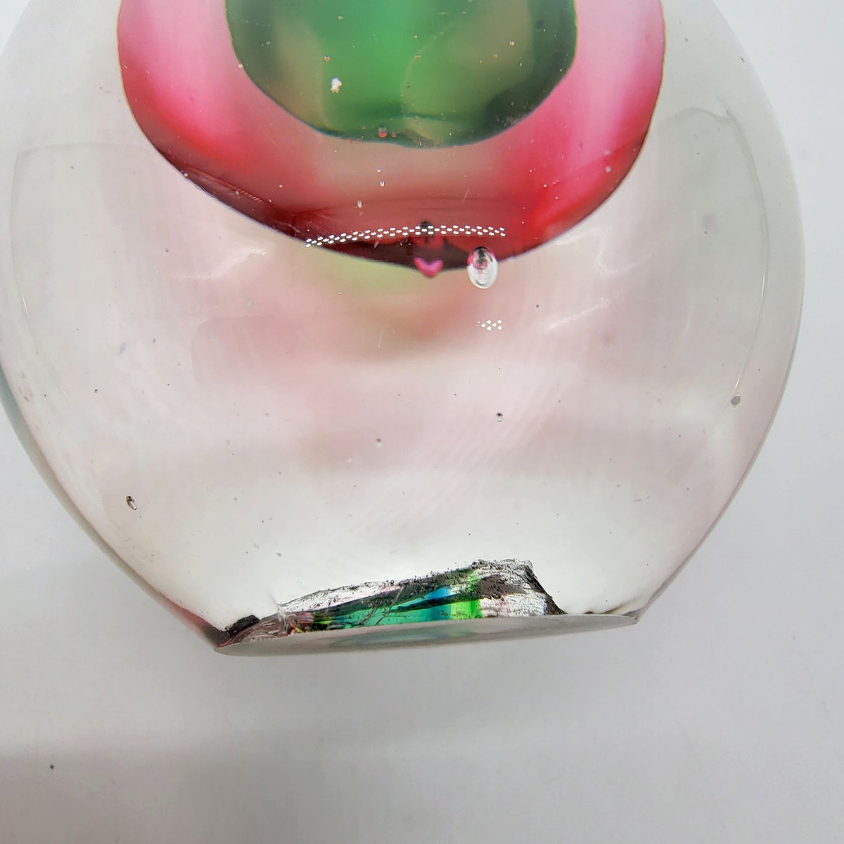 Mid-Century Flavio Poli Sommerso Glass Teardrop Sculpture Tri-color