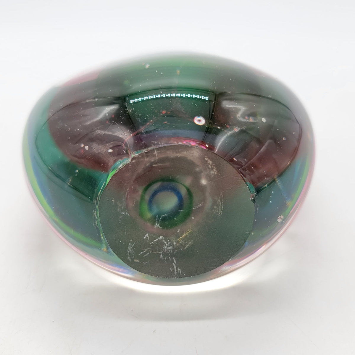 Mid-Century Flavio Poli Sommerso Glass Teardrop Sculpture Tri-color