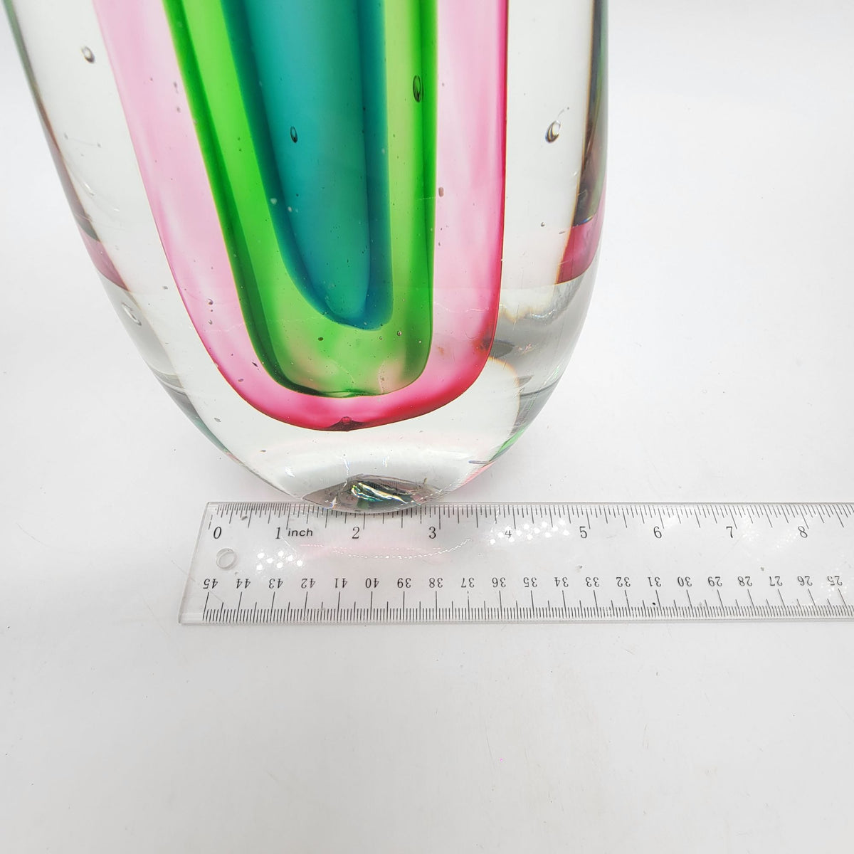 Mid-Century Flavio Poli Sommerso Glass Teardrop Sculpture Tri-color