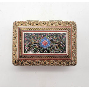 Mid-Century Persian Khatamkari Micro-Mosaic Marquetry Box