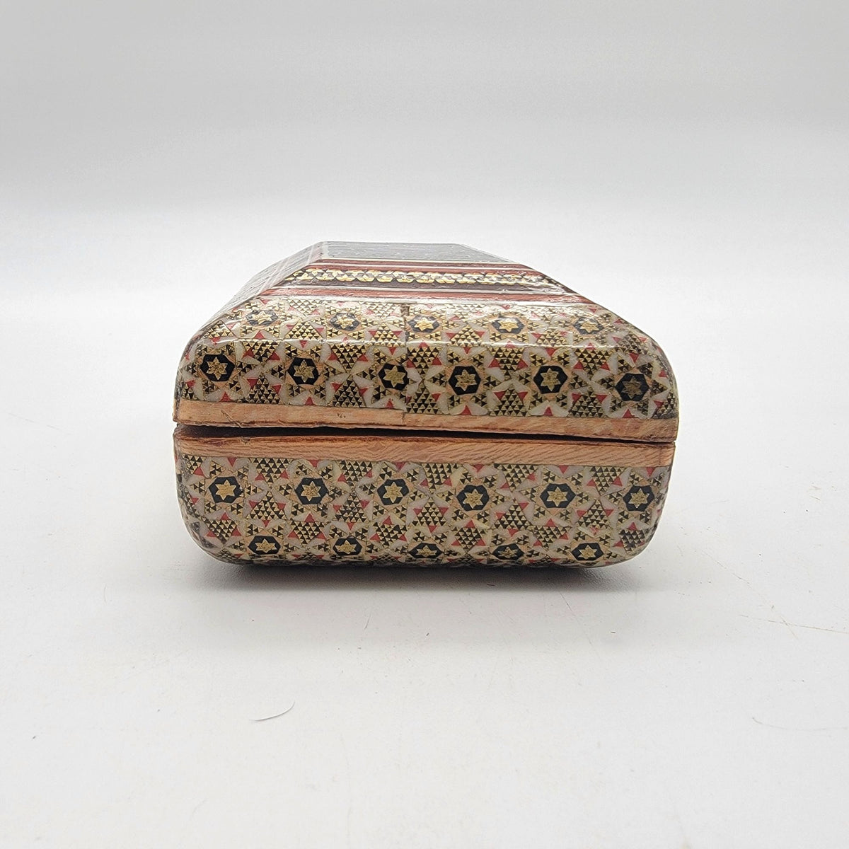 Mid-Century Persian Khatamkari Micro-Mosaic Marquetry Box