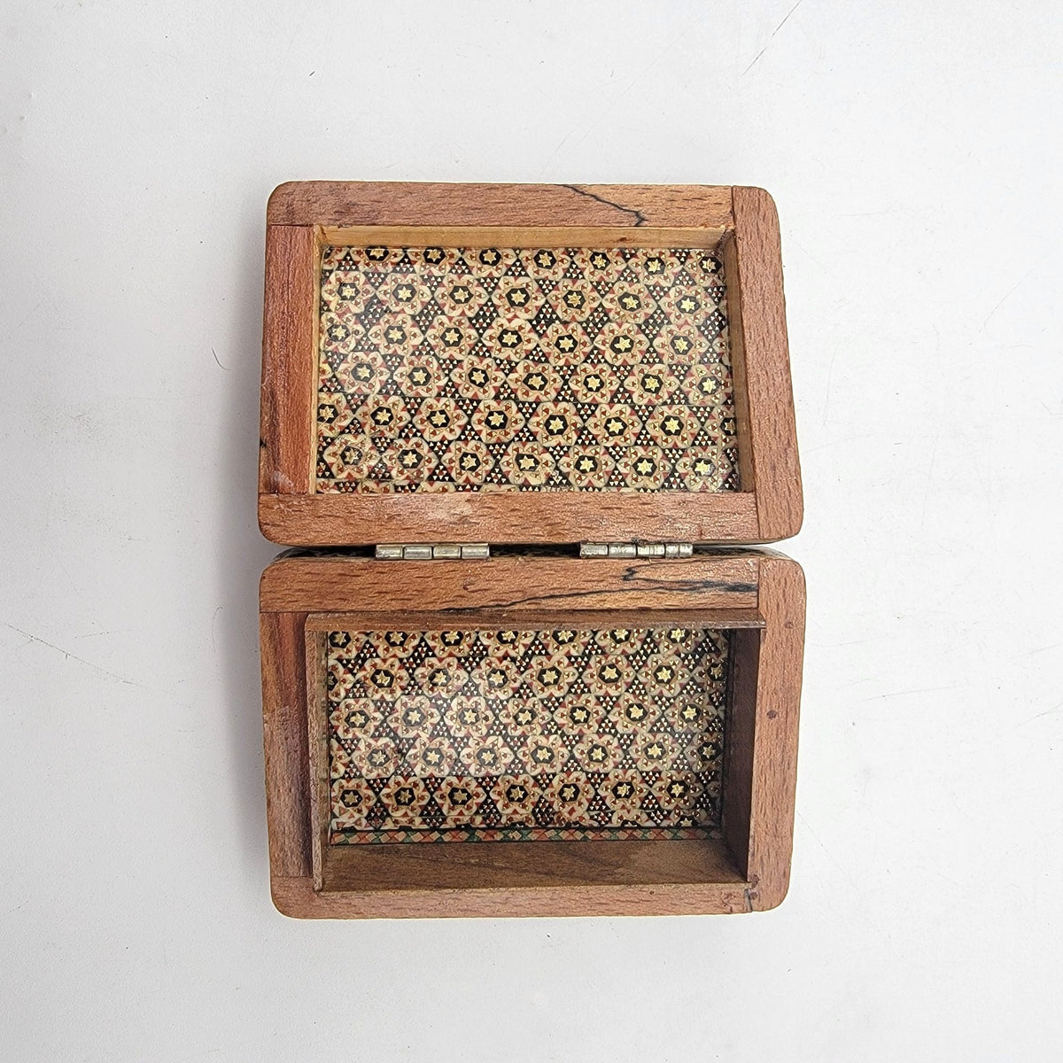 Mid-Century Persian Khatamkari Micro-Mosaic Marquetry Box