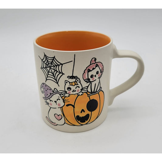 Halloween Cat Mug By Eli + Ana Three Kittens on Pumpkin