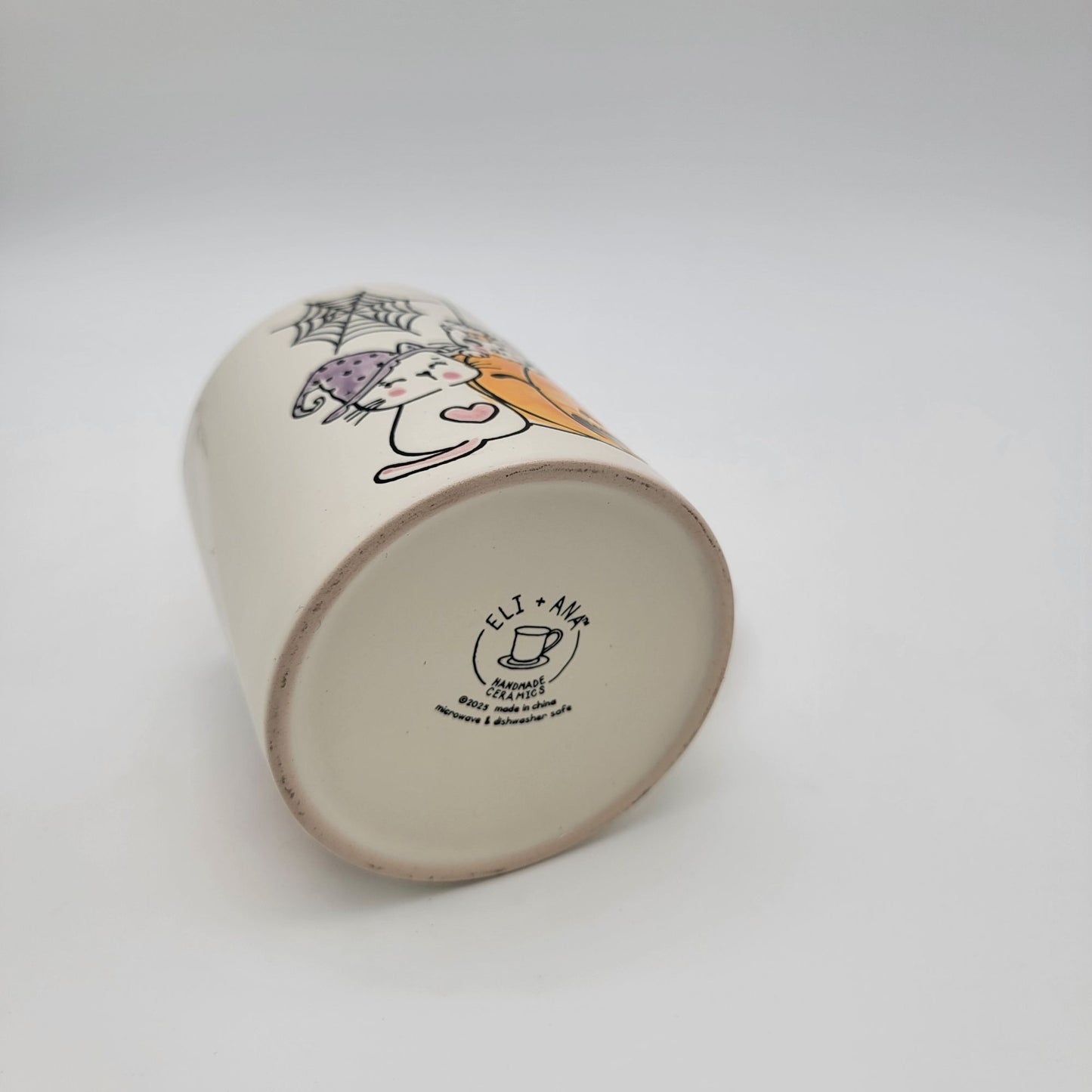 Halloween Cat Mug By Eli + Ana Three Kittens on Pumpkin