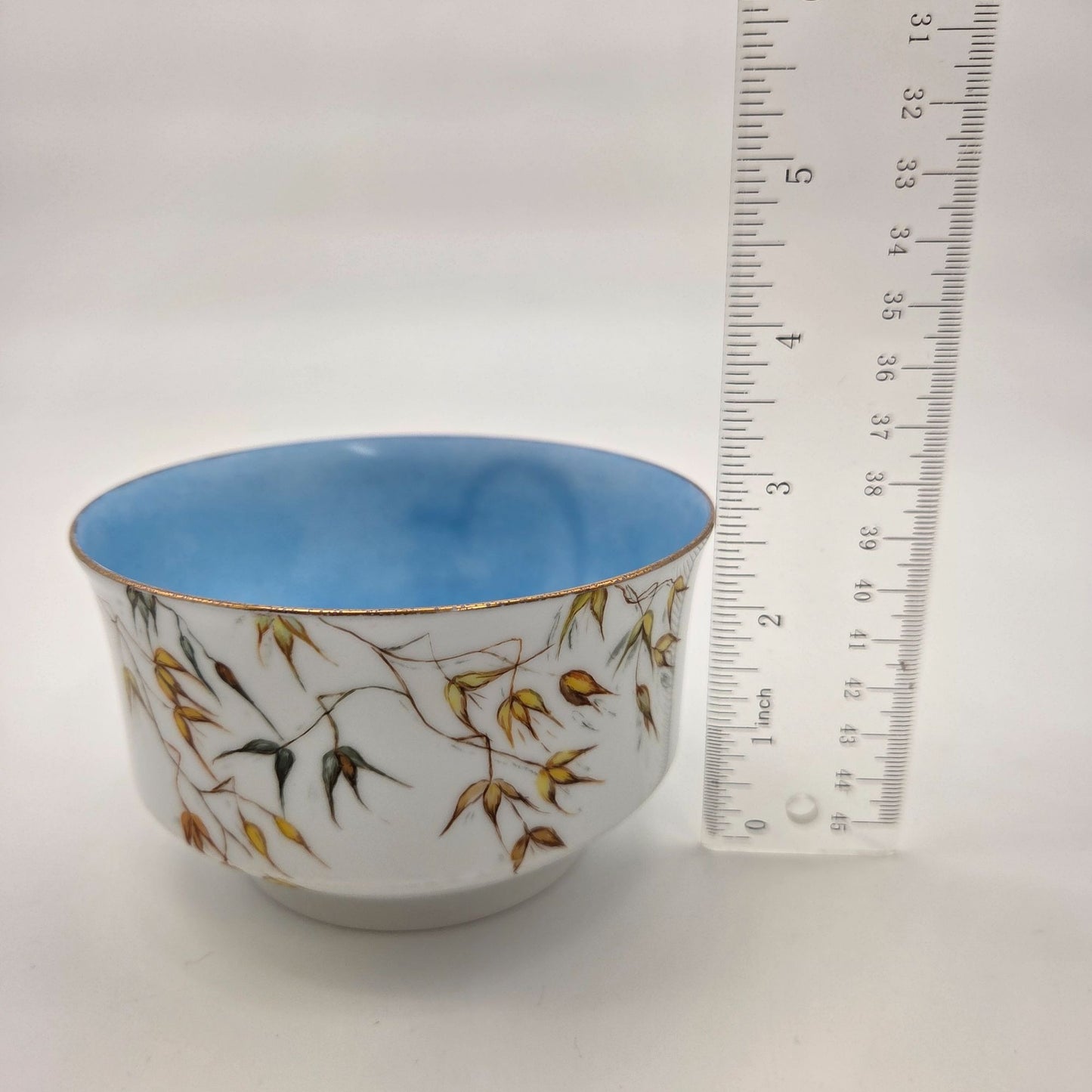 Antique Porcelain Chawan Japanese Tea Bowl Blue