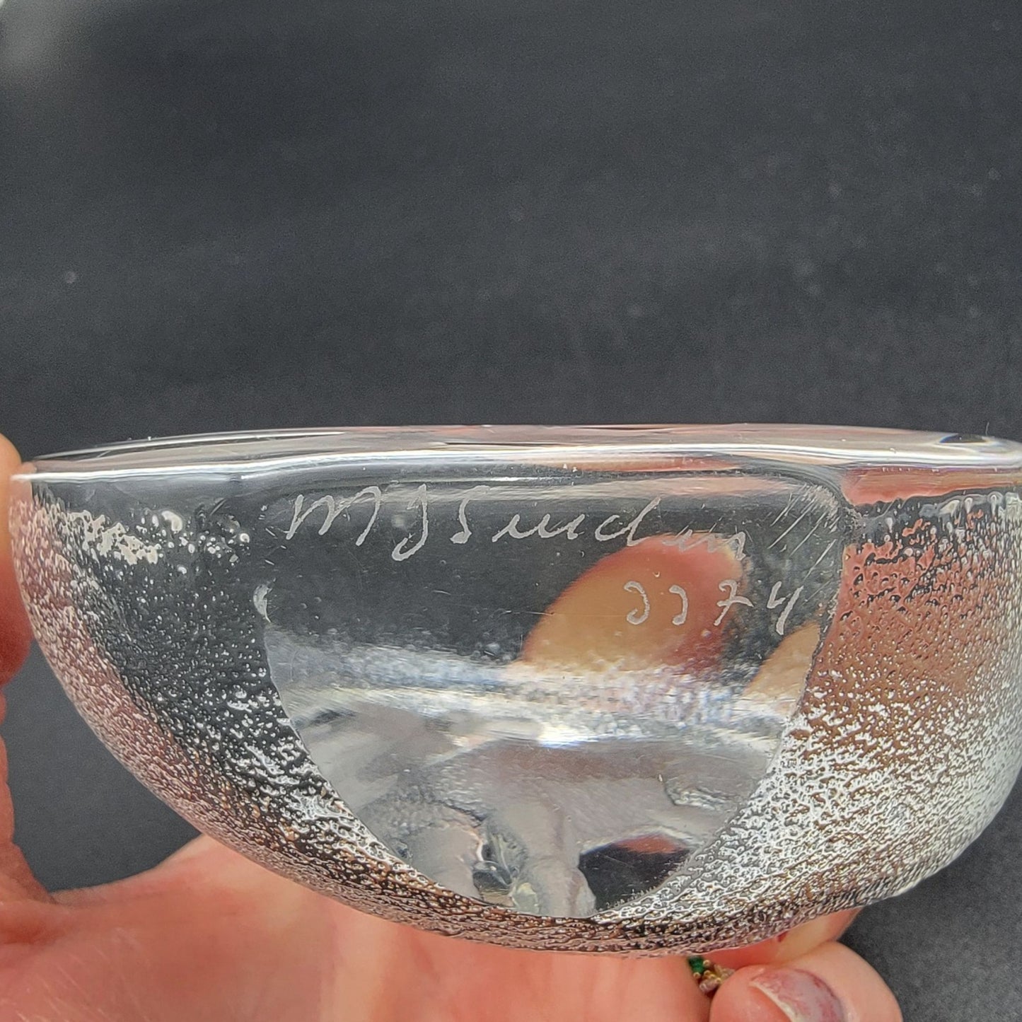 Mats Jonasson Deer Fawn Signed Crystal Paperweight