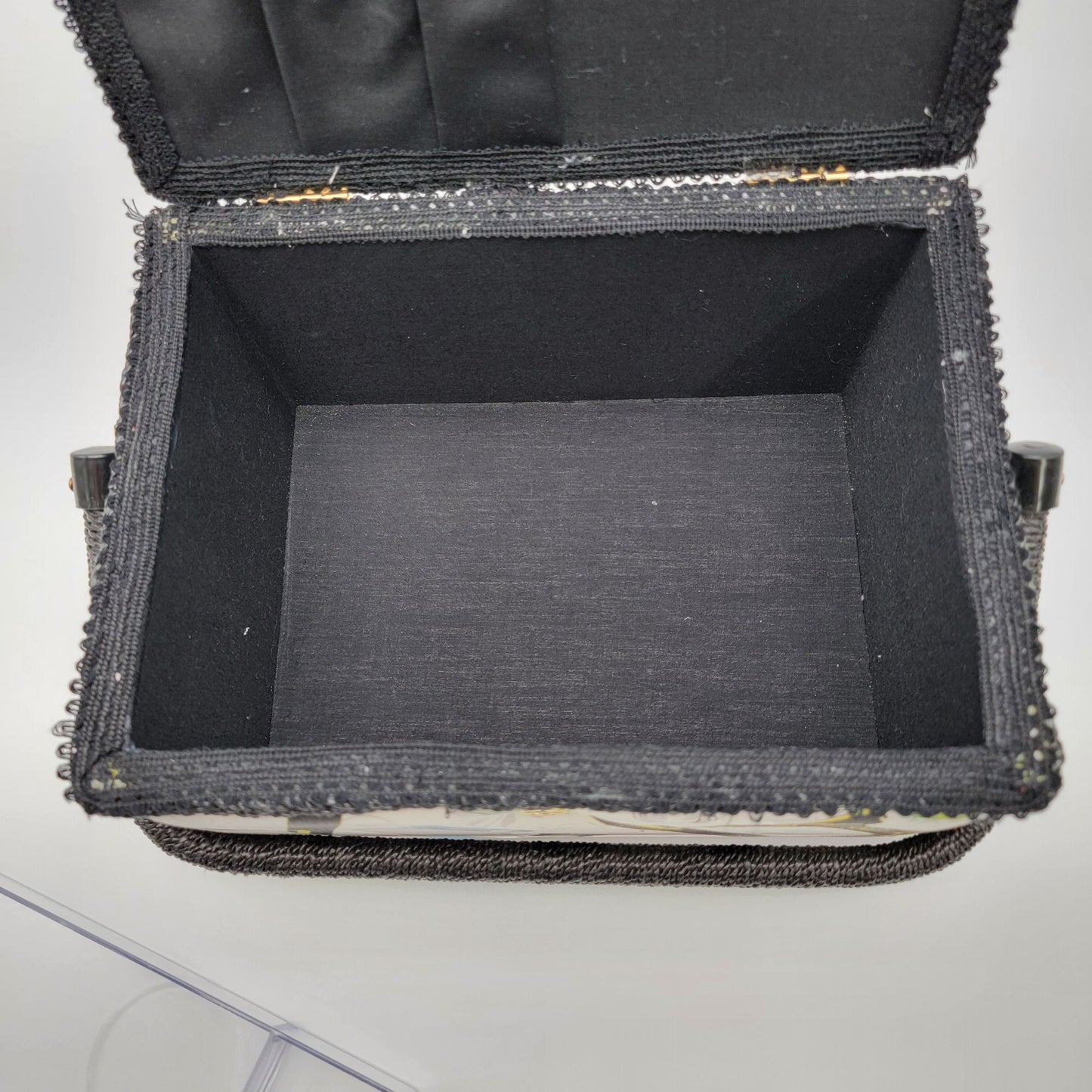 SINGER QuiltPro Padded Sewing Basket Vintage Sewing Machine Fabric