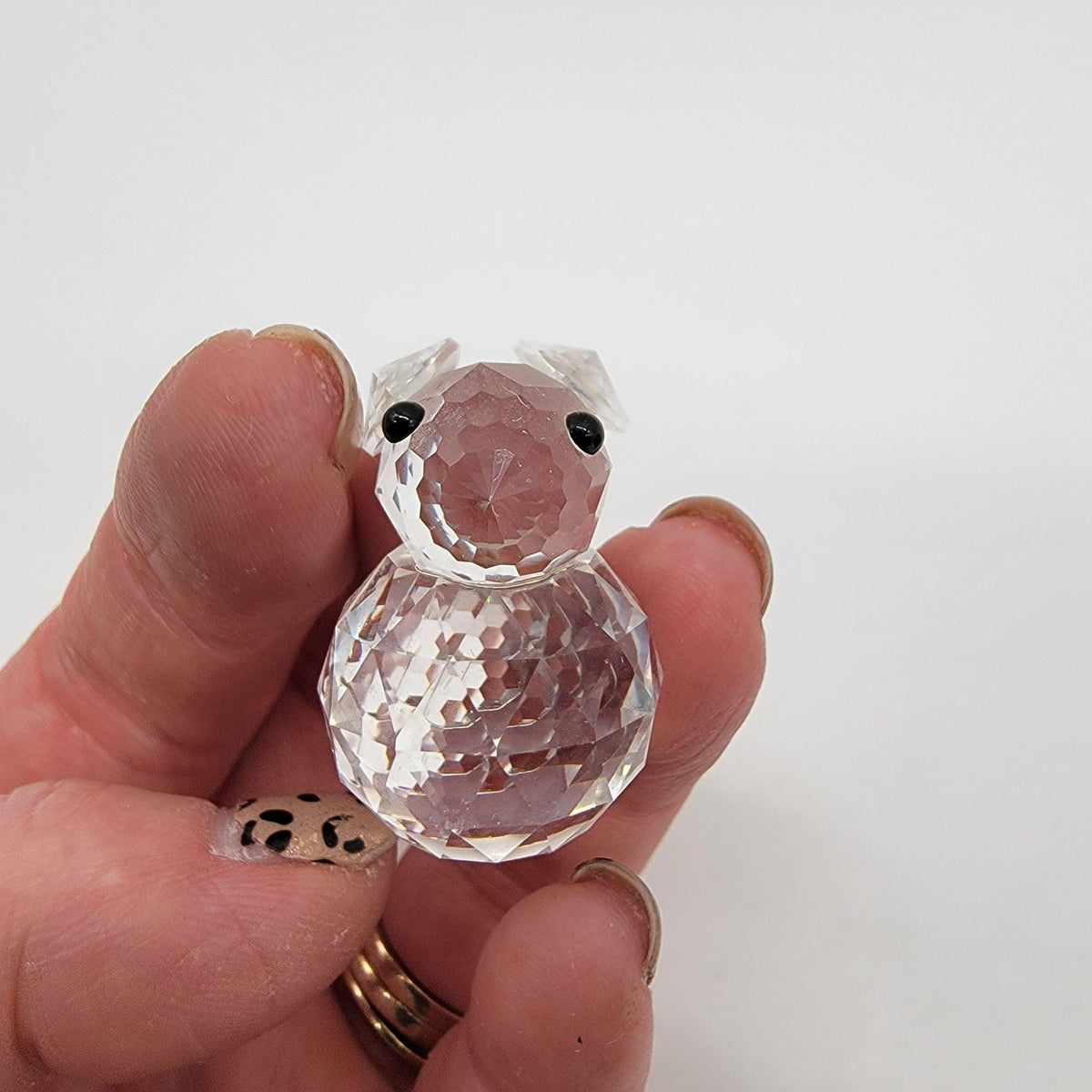 Vintage Swarovski Silver Crystal Mini Rabbit with Original Box