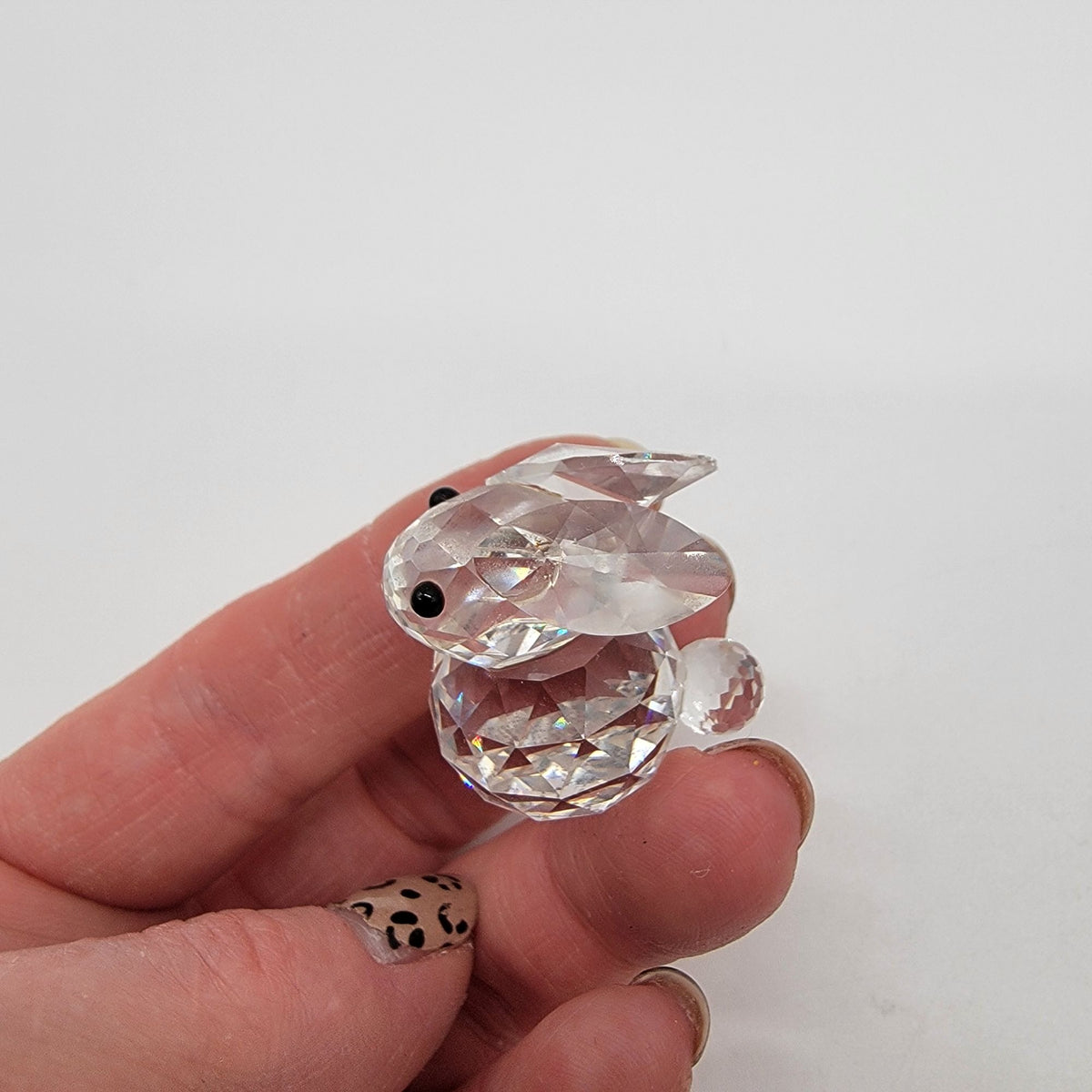 Vintage Swarovski Silver Crystal Mini Rabbit with Original Box