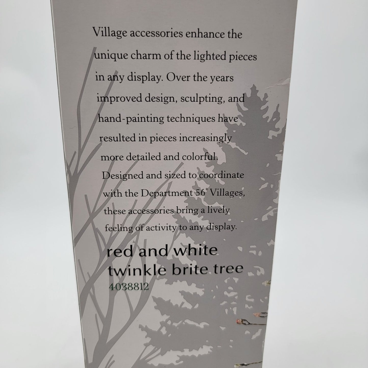 Village Accessories Department 56 Red & White Twinkle Brite Tree