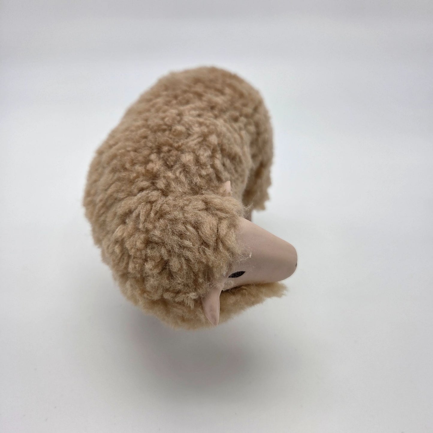 Meier Germany Real Wool Sheep Sculpture - Head Down Looking Up