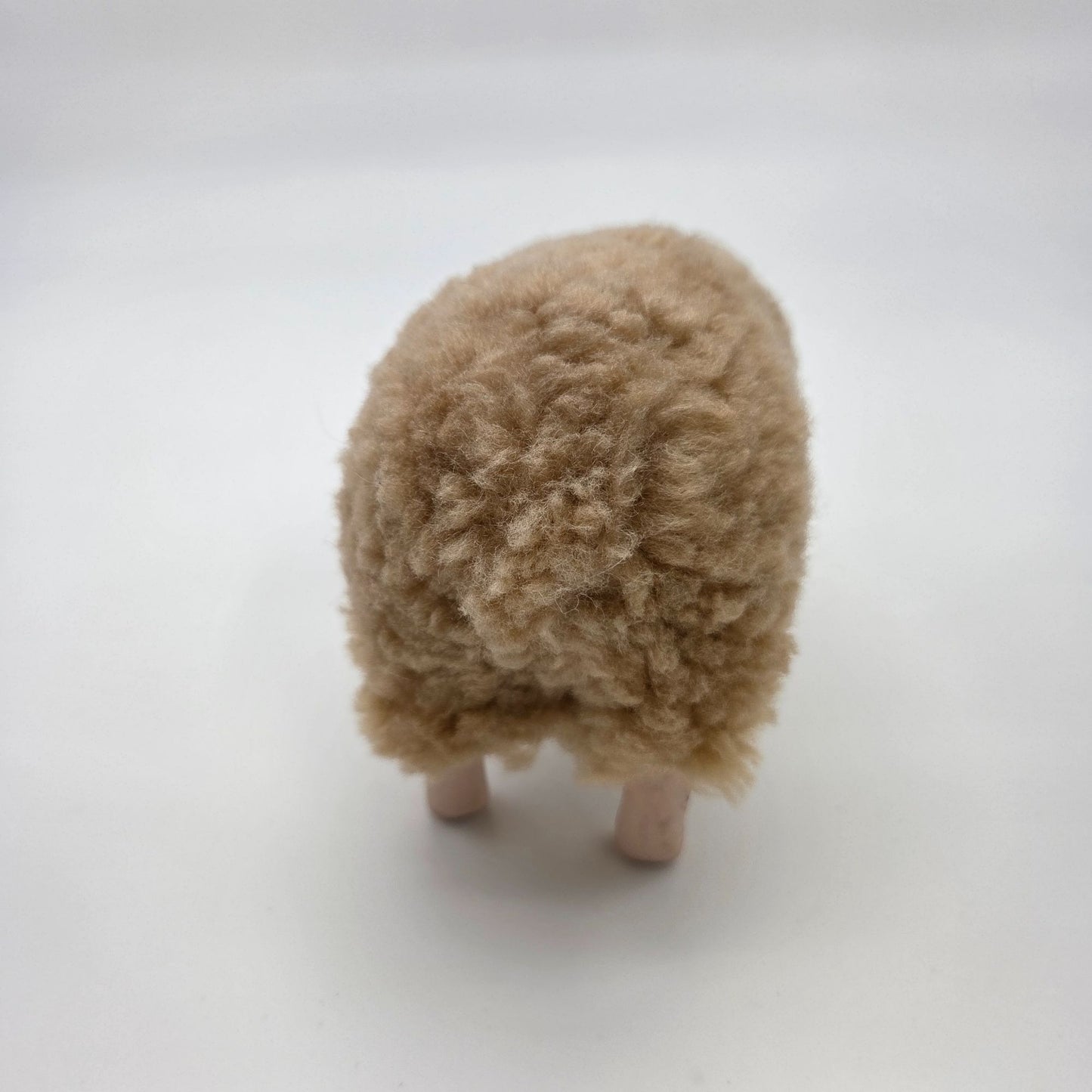Meier Germany Real Wool Sheep Sculpture - Head Down Looking Up