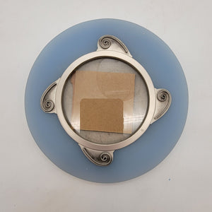 Vintage Art Nouveau Revival Blue Round Picture Frame