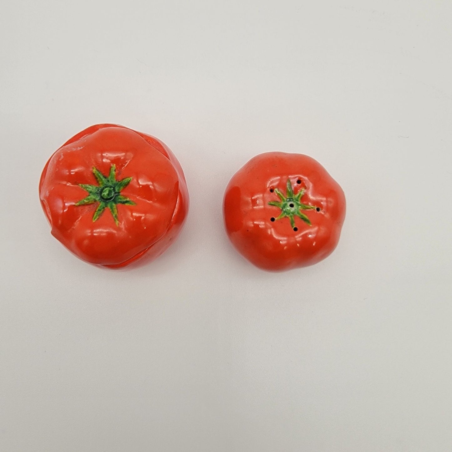 Vintage Tomato Condiment Jar & Salt Shaker