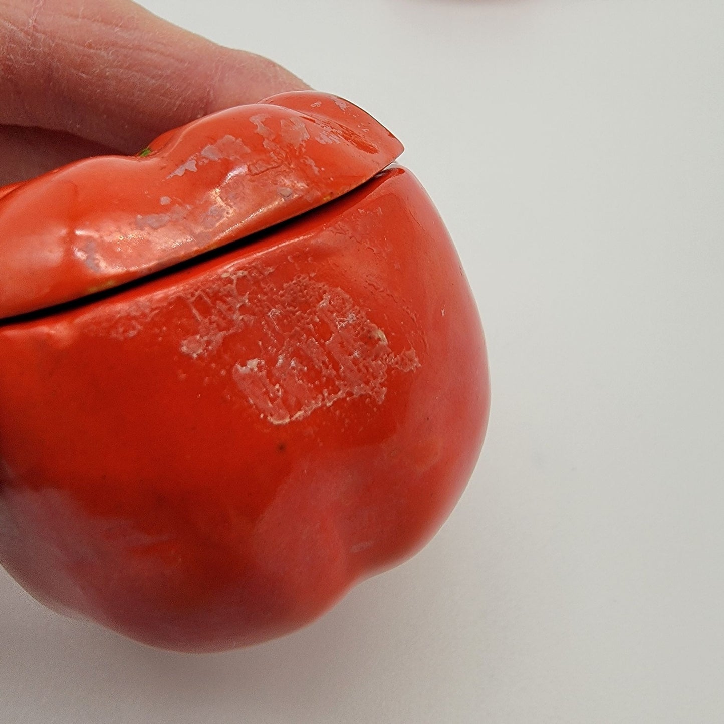 Vintage Tomato Condiment Jar & Salt Shaker