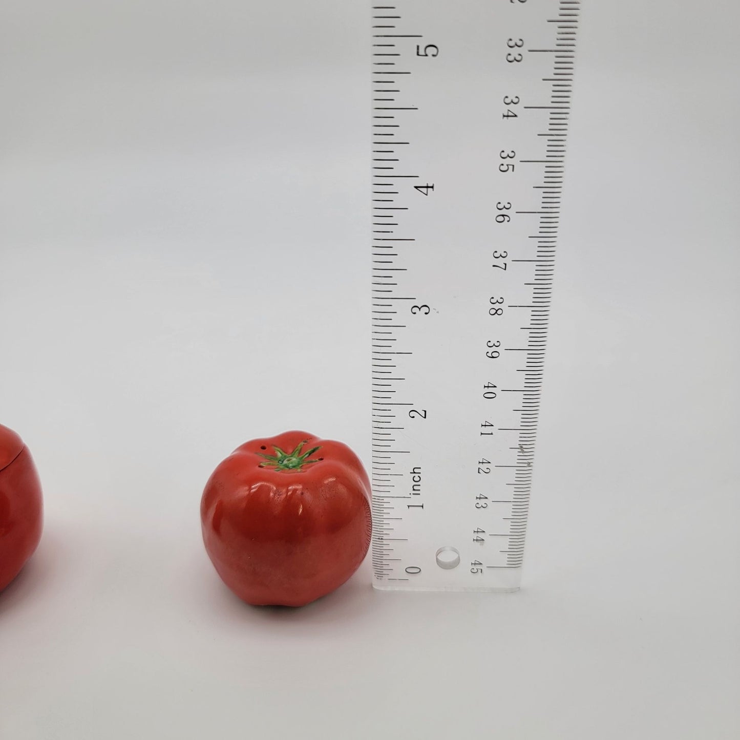 Vintage Tomato Condiment Jar & Salt Shaker