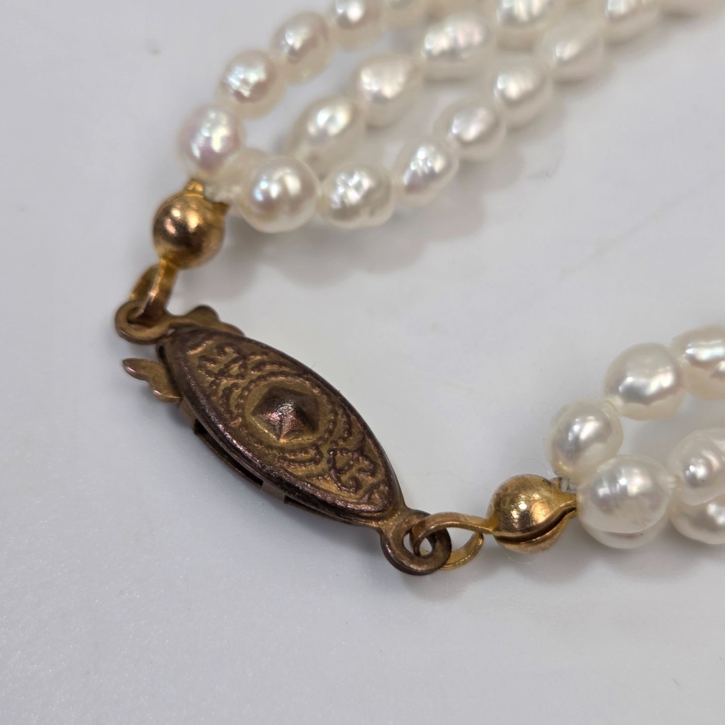 Triple-Strand Freshwater Pearl Bracelet Size 7.5