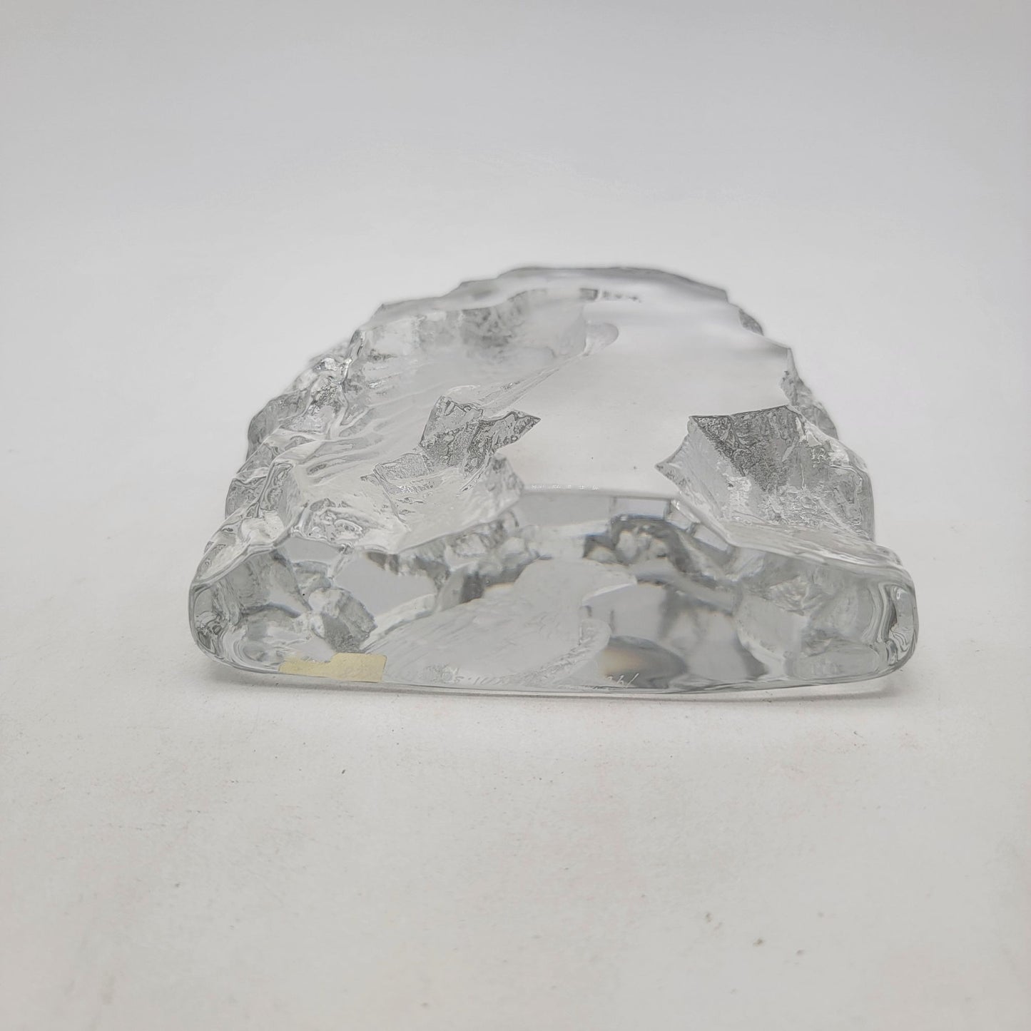 Mats Jonasson Bald Eagle Lead Crystal Sculpture Paperweight