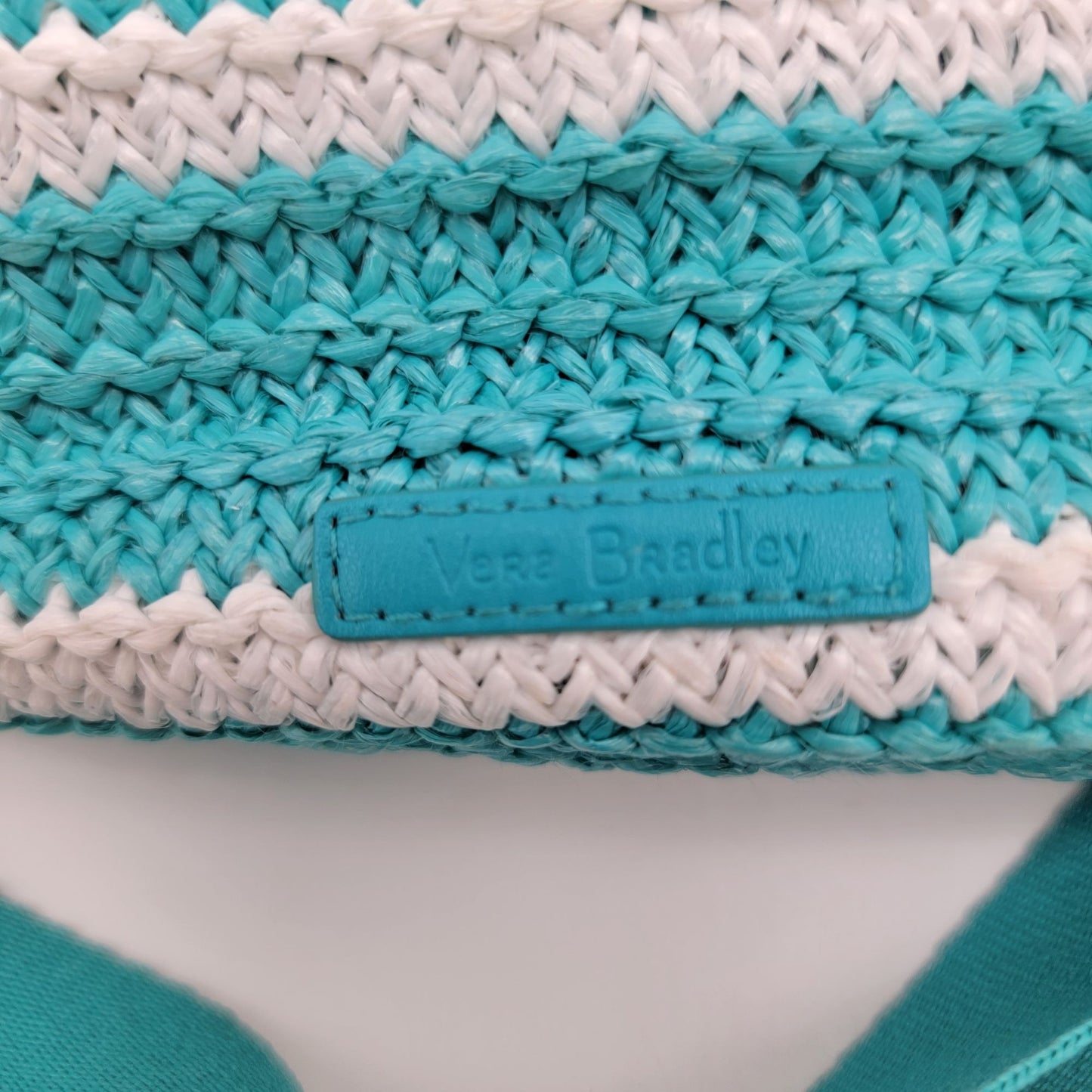 Vera Bradley "Antilles Treasures" Straw Bucket Crossbody Purse