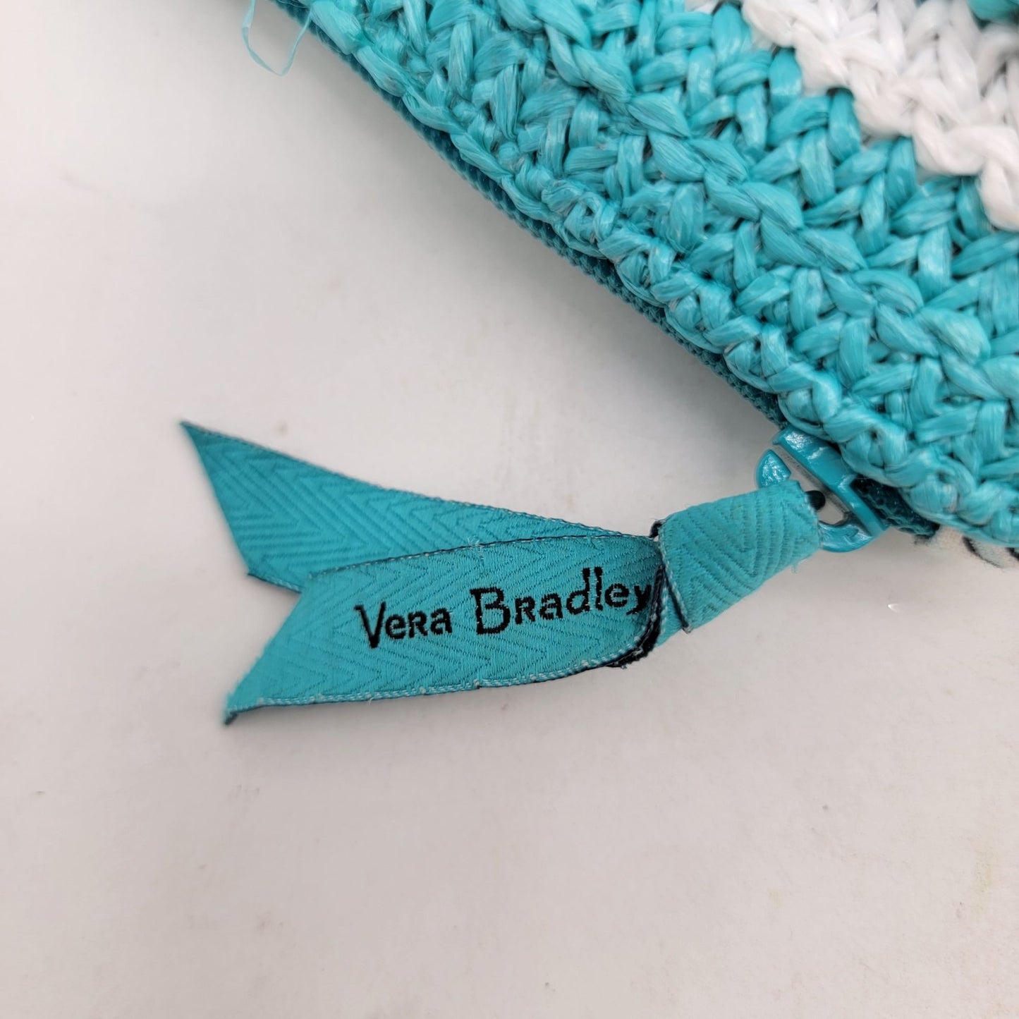 Vera Bradley "Antilles Treasures" Straw Bucket Crossbody Purse