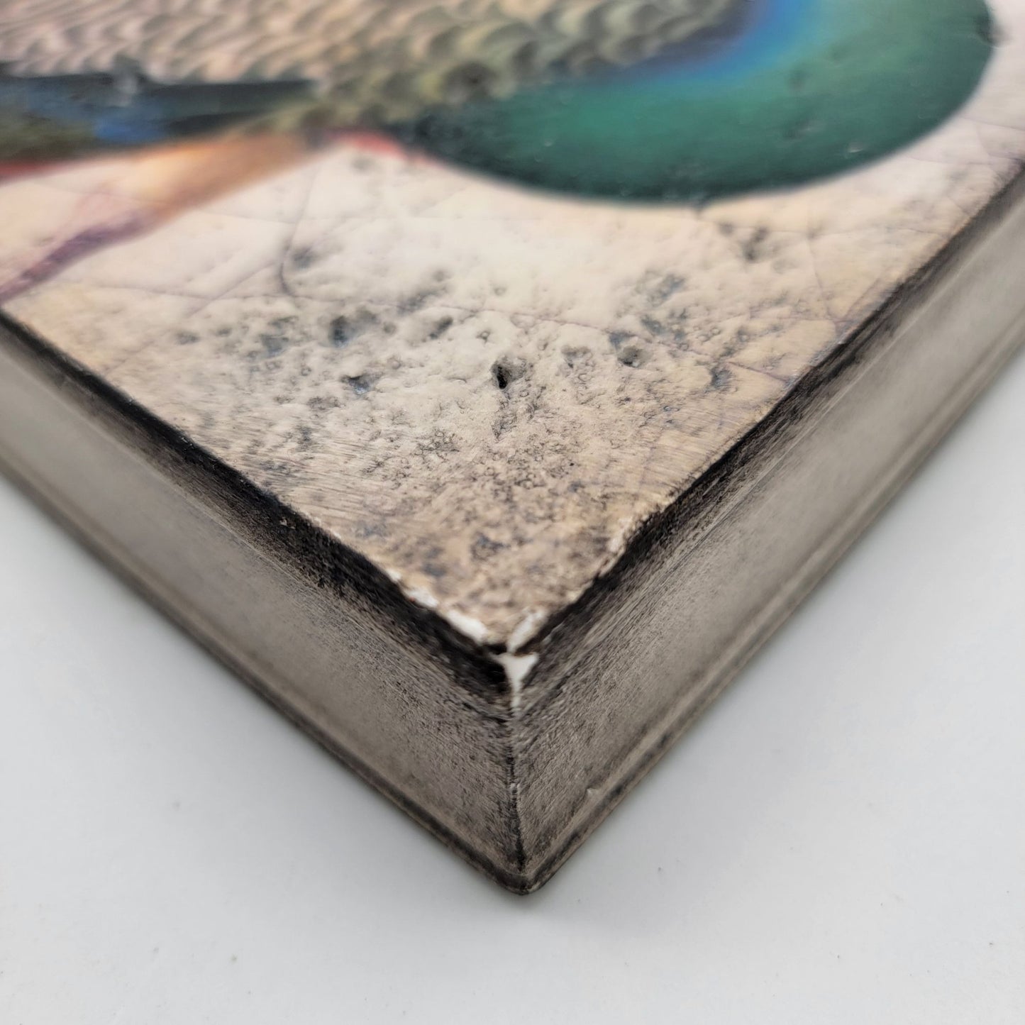 Sid Dickens T-287 Fabled Bird Memory Block Peacock Wall Art Decor - as found