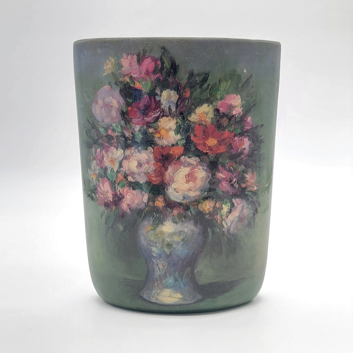 Vintage Hand-Painted Flower Bouquet Vase