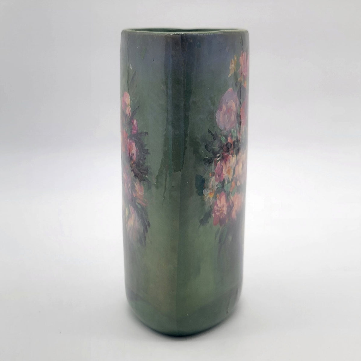 Vintage Hand-Painted Flower Bouquet Vase