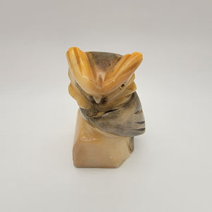 Vintage Ducceschi Italian Alabaster Owl Sculpture