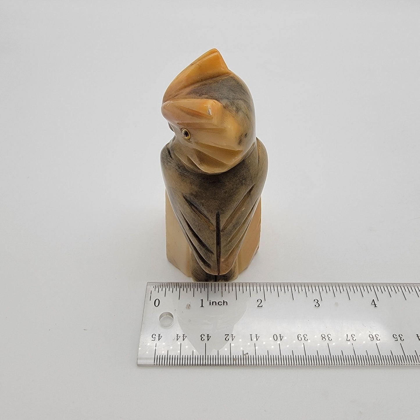Vintage Ducceschi Italian Alabaster Owl Sculpture