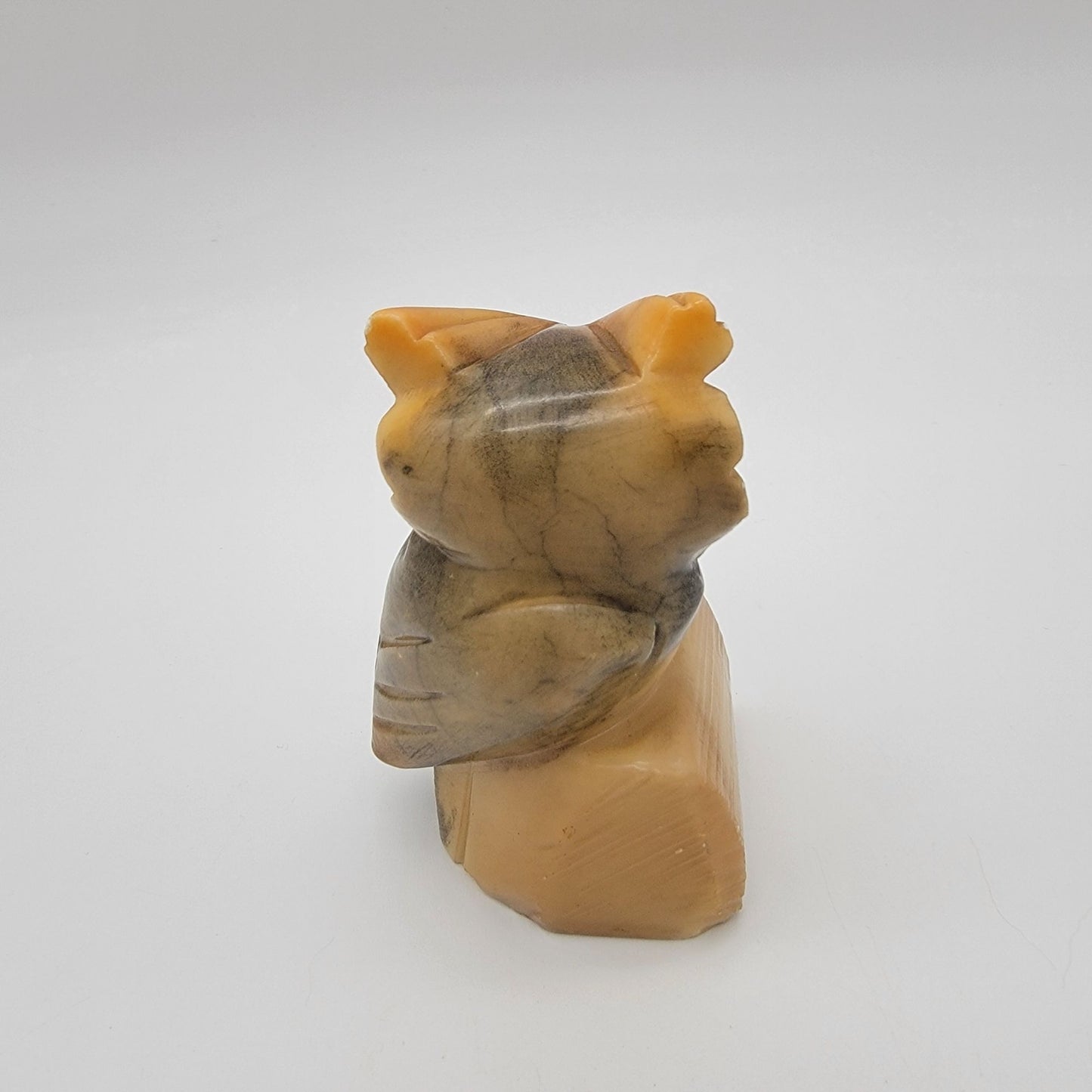 Vintage Ducceschi Italian Alabaster Owl Sculpture