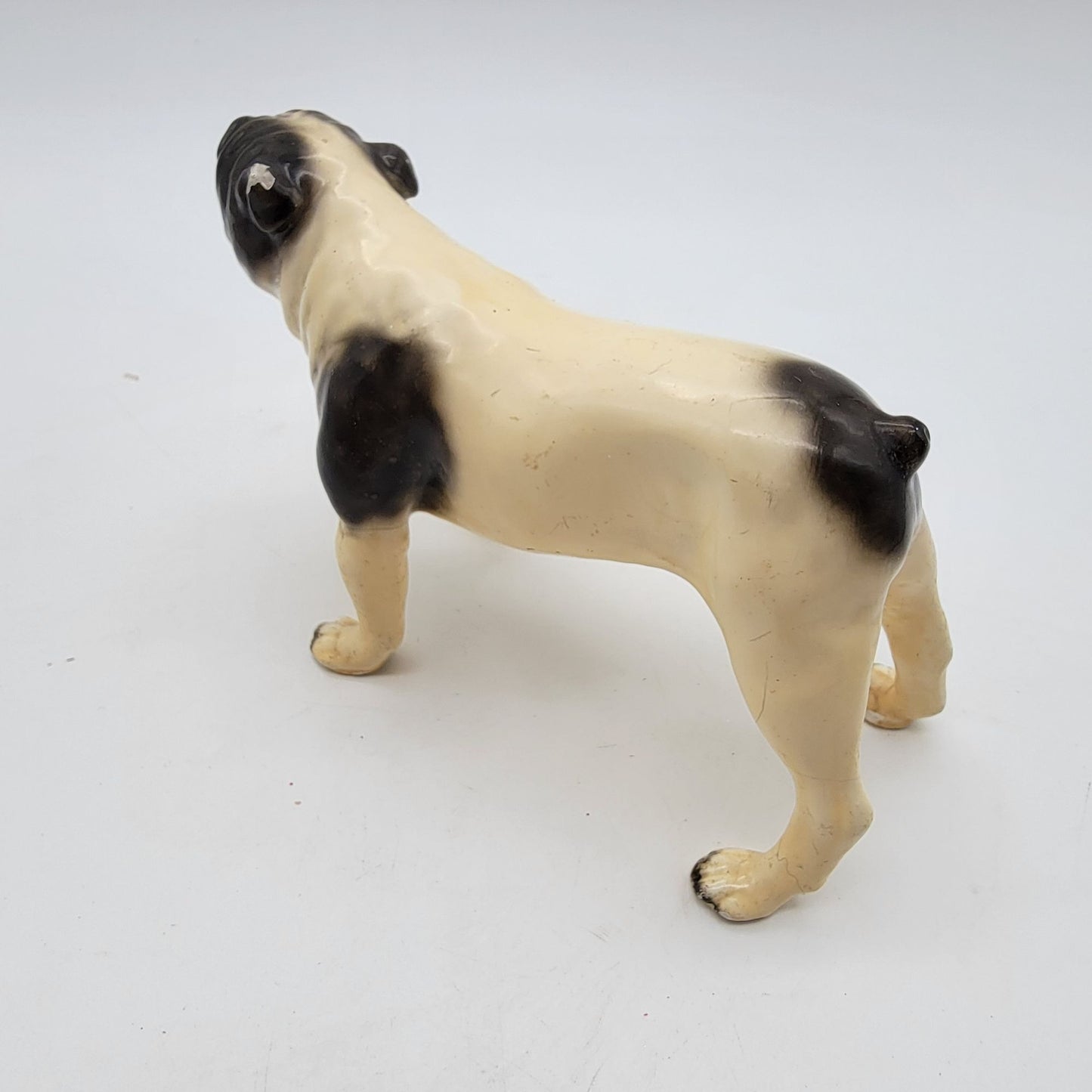 Vintage Mortens Studios Bulldog Enameled Figurine Dog Statue