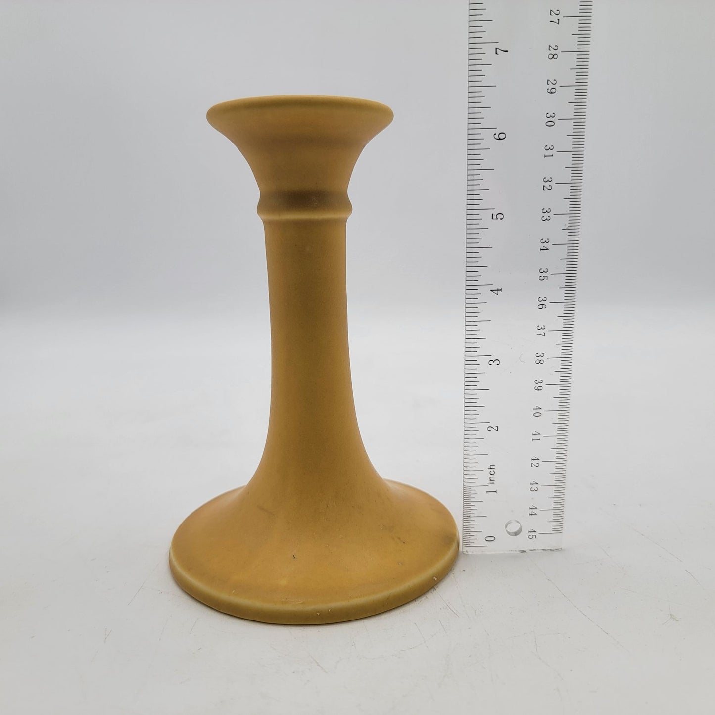 Rookwood Pottery Matte Yellow Candle Holders