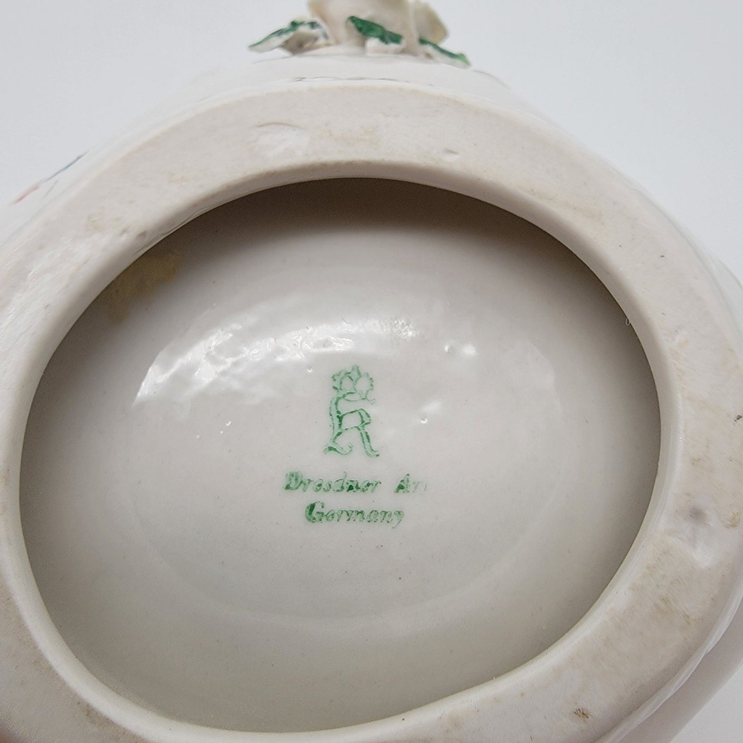Vintage Friedrich Wessel Dresden Porcelain Basket Roses
