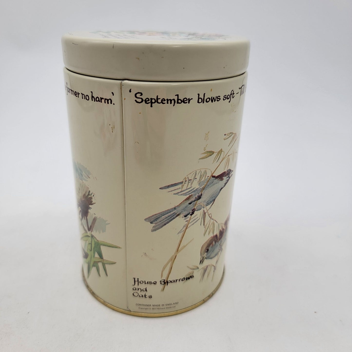 Vintage 1977 Richard Webbs Canister Tea Tin