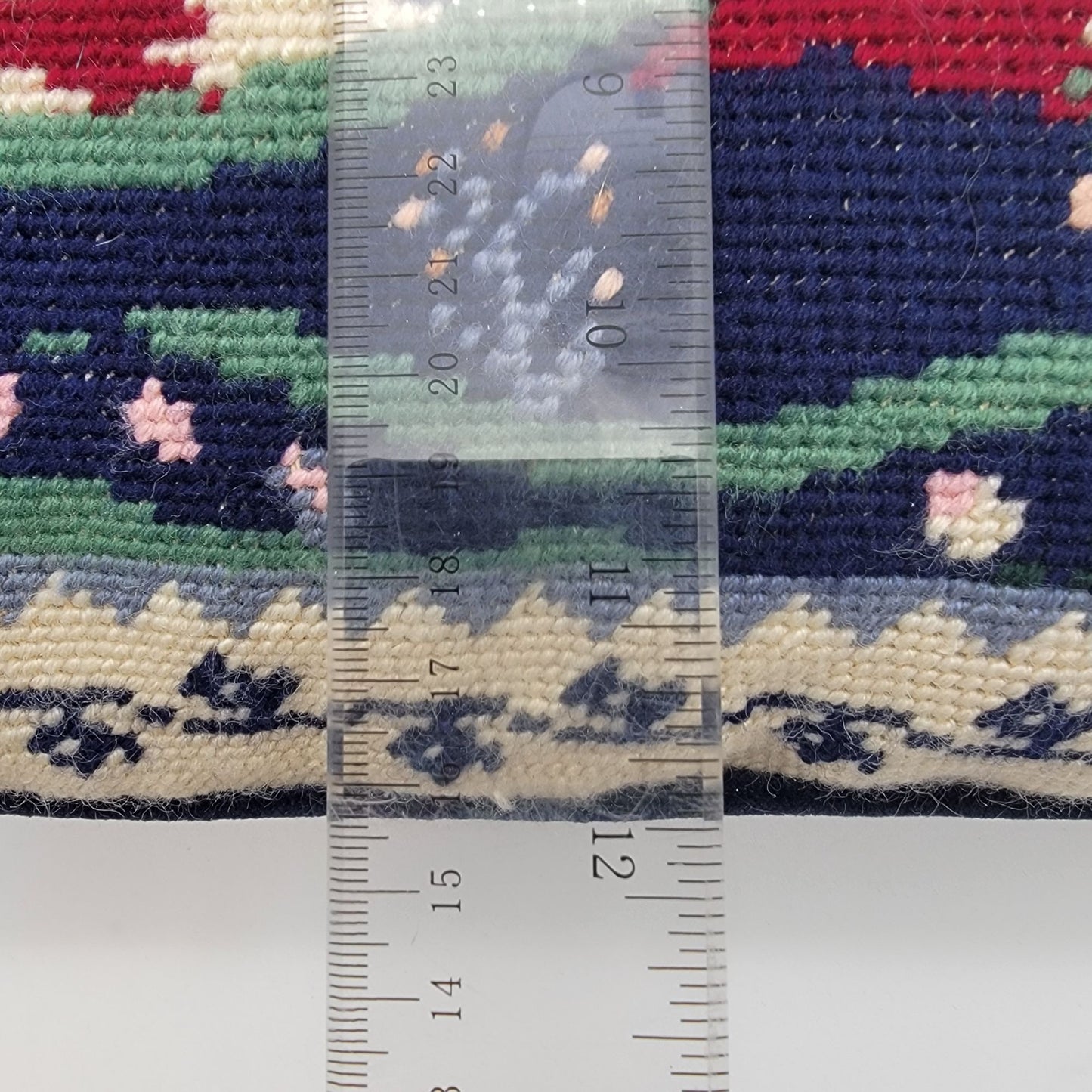 Vintage Alphabet Sampler Needlepoint Throw Pillow