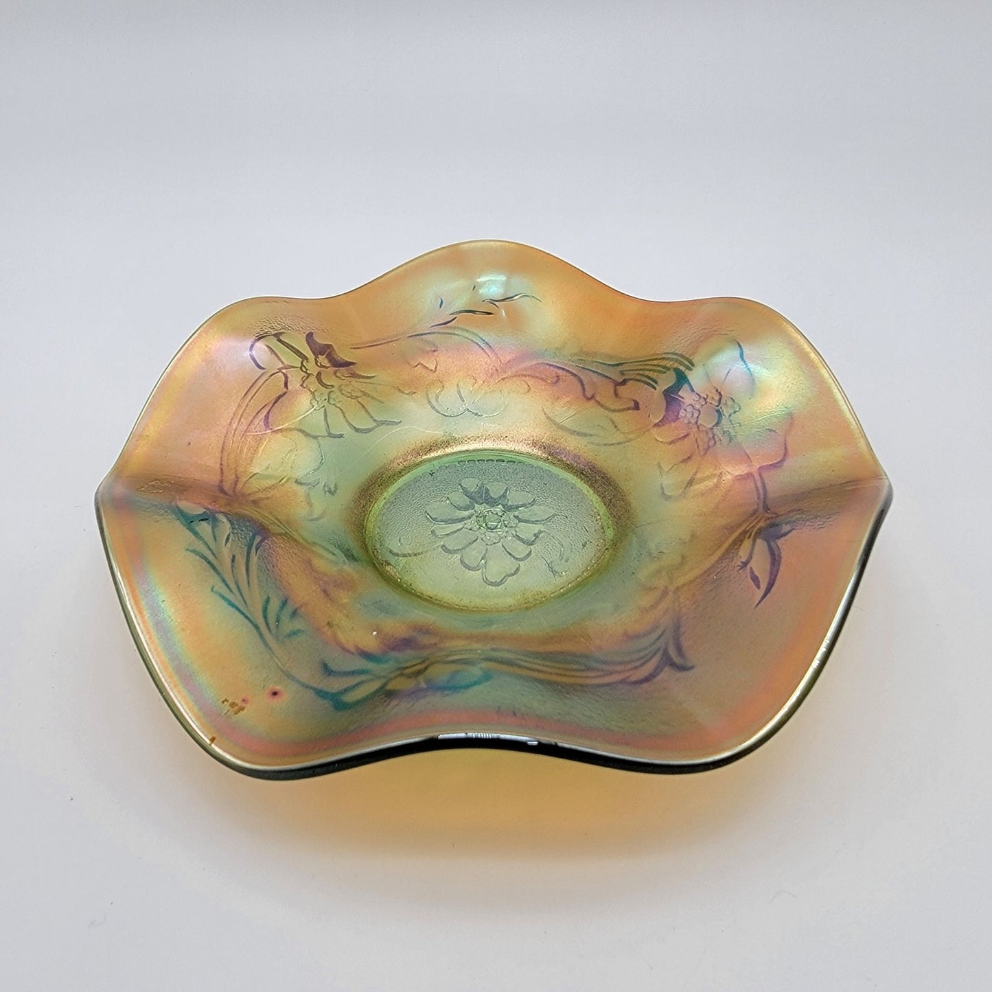 Northwood Carnival Glass Poppy Variant Bowl