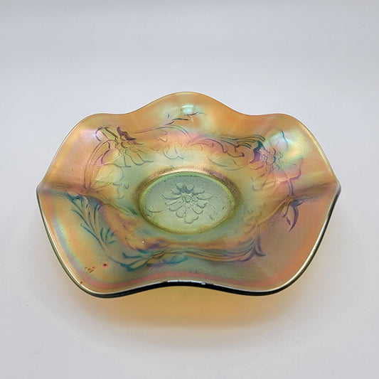 Northwood Carnival Glass Poppy Variant Bowl