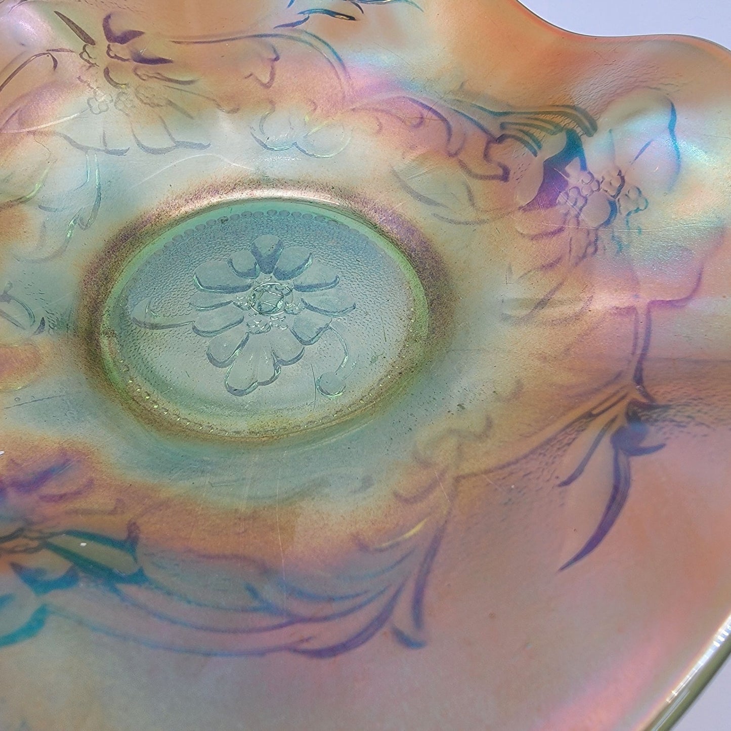 Northwood Carnival Glass Poppy Variant Bowl