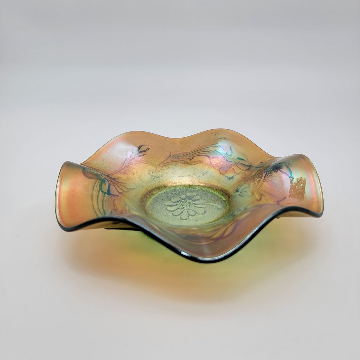 Northwood Carnival Glass Poppy Variant Bowl