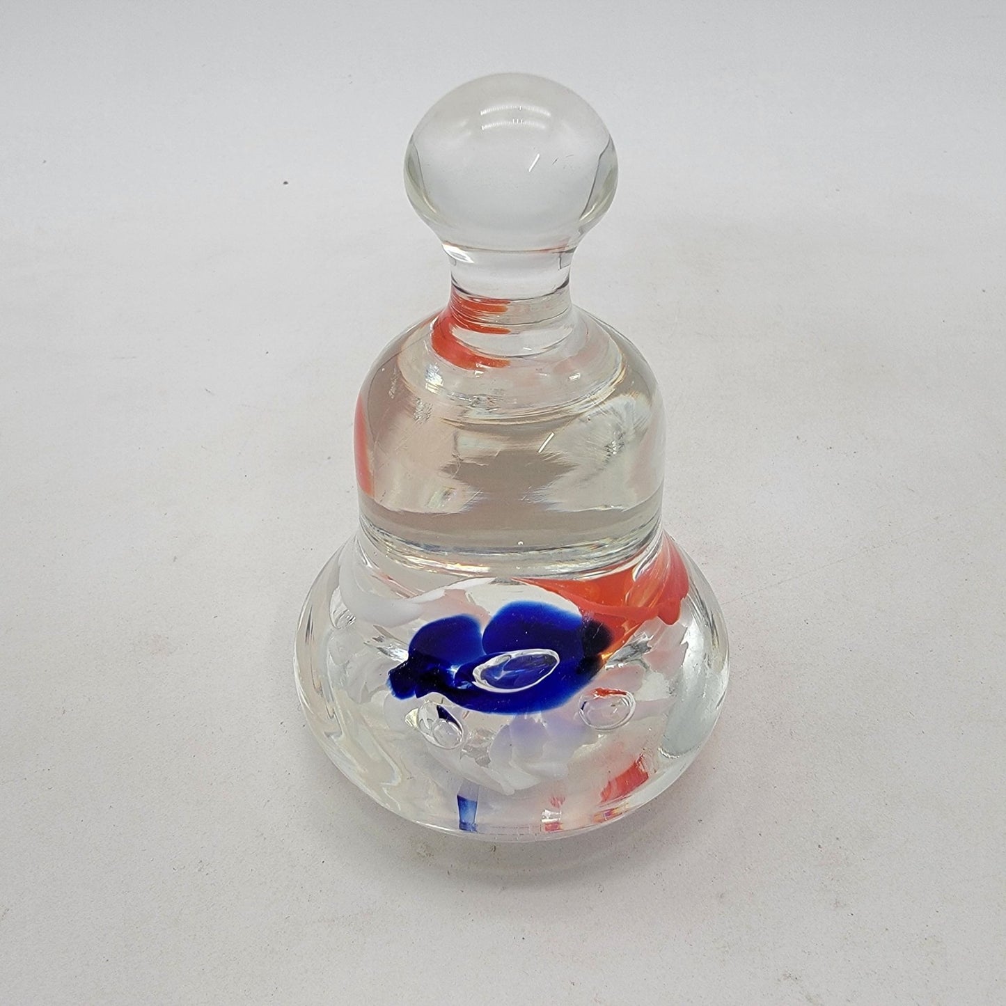 Vintage Joe St.Clair Bell Shaped Art Glass Paperweight