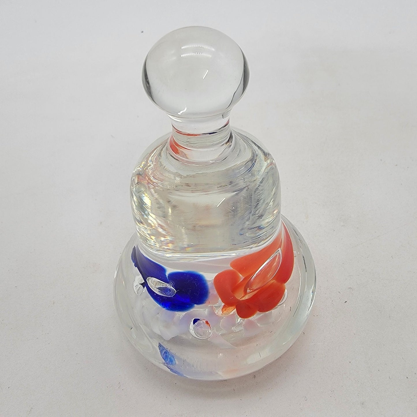 Vintage Joe St.Clair Bell Shaped Art Glass Paperweight