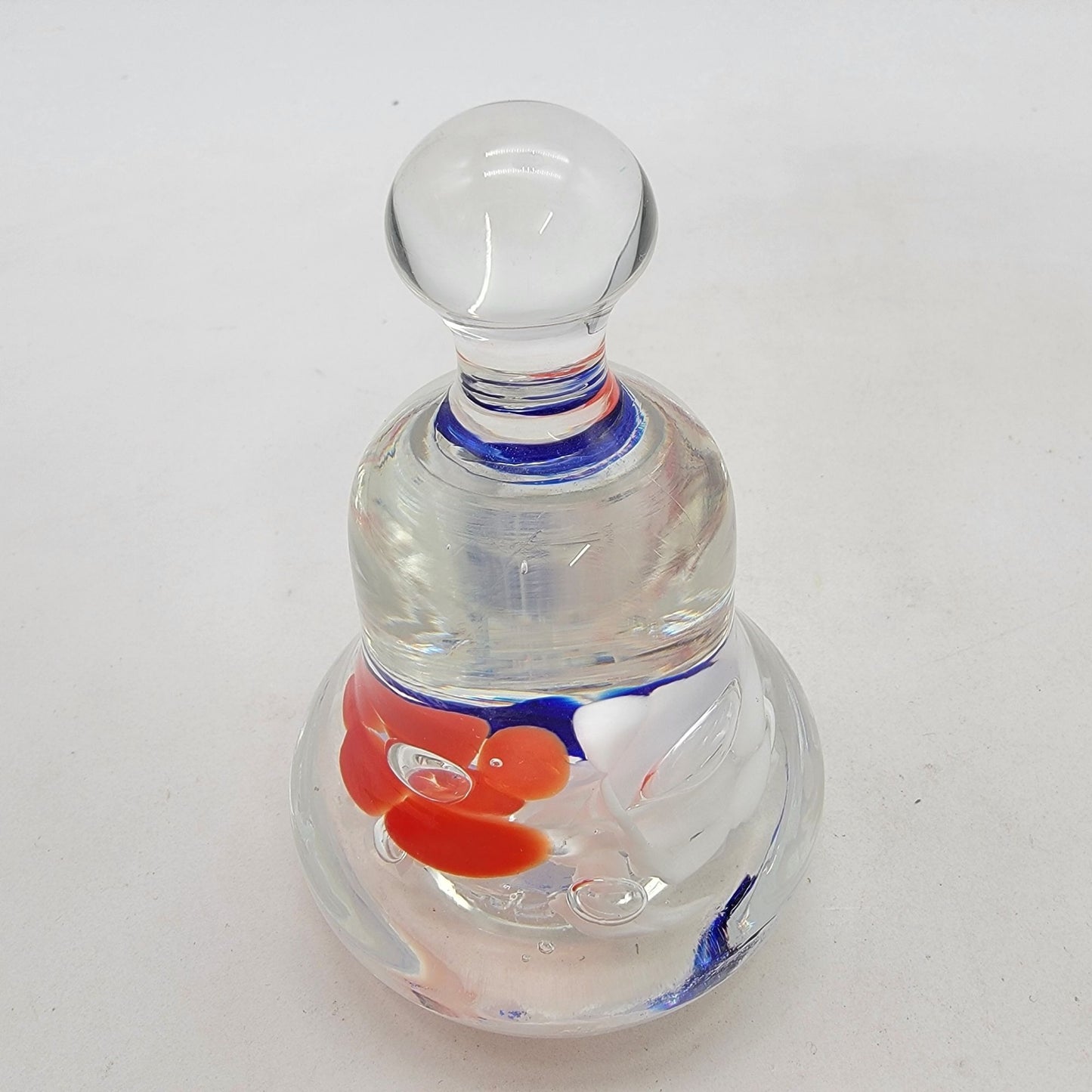 Vintage Joe St.Clair Bell Shaped Art Glass Paperweight