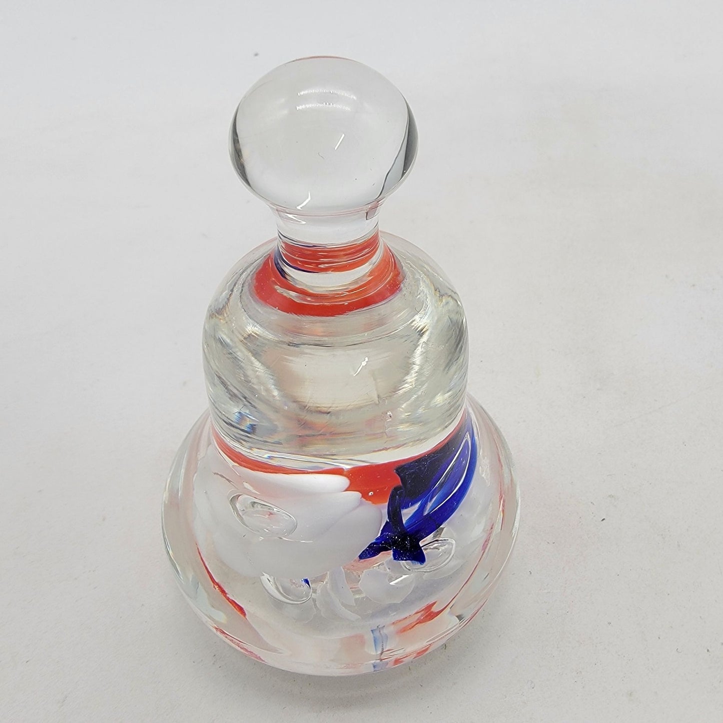 Vintage Joe St.Clair Bell Shaped Art Glass Paperweight