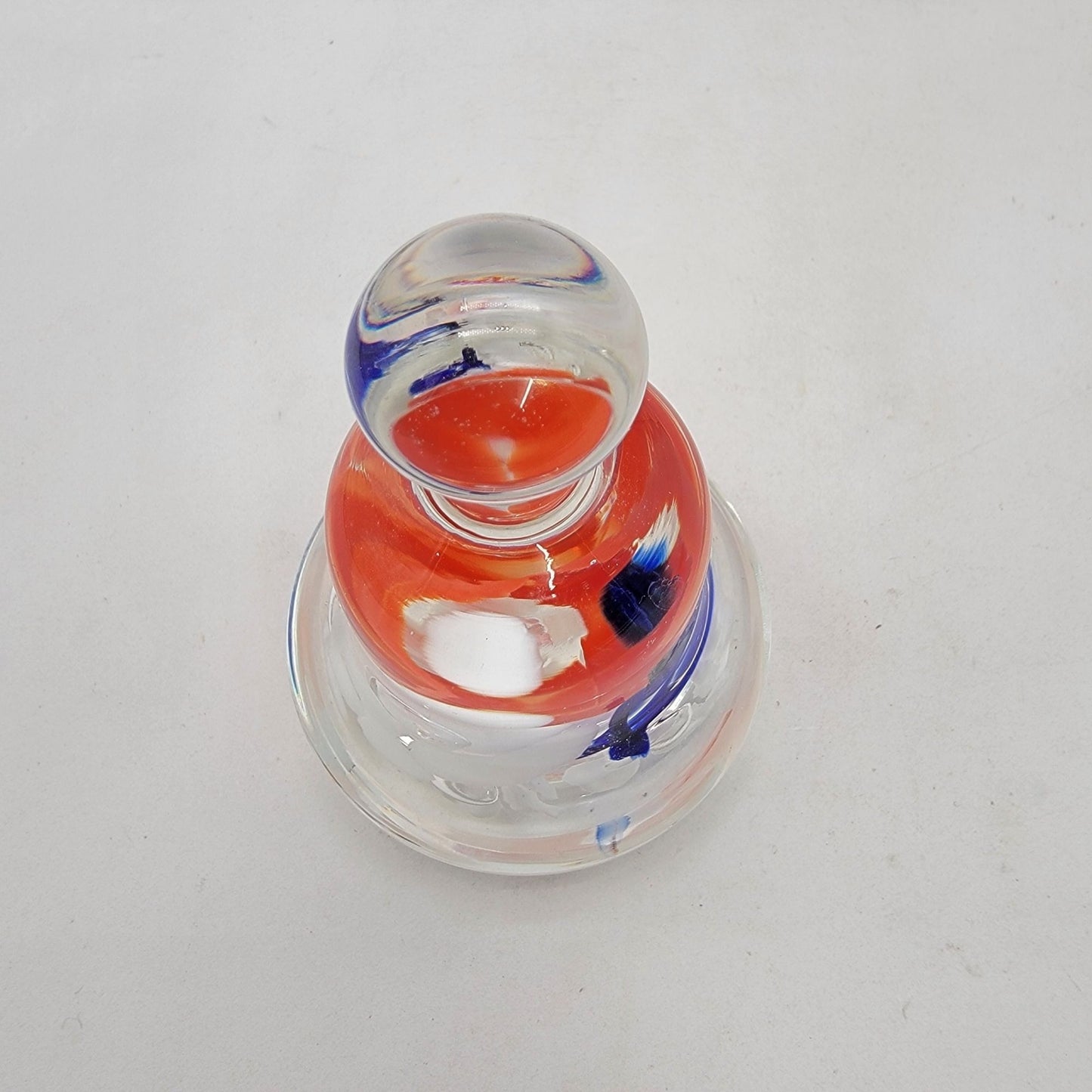 Vintage Joe St.Clair Bell Shaped Art Glass Paperweight