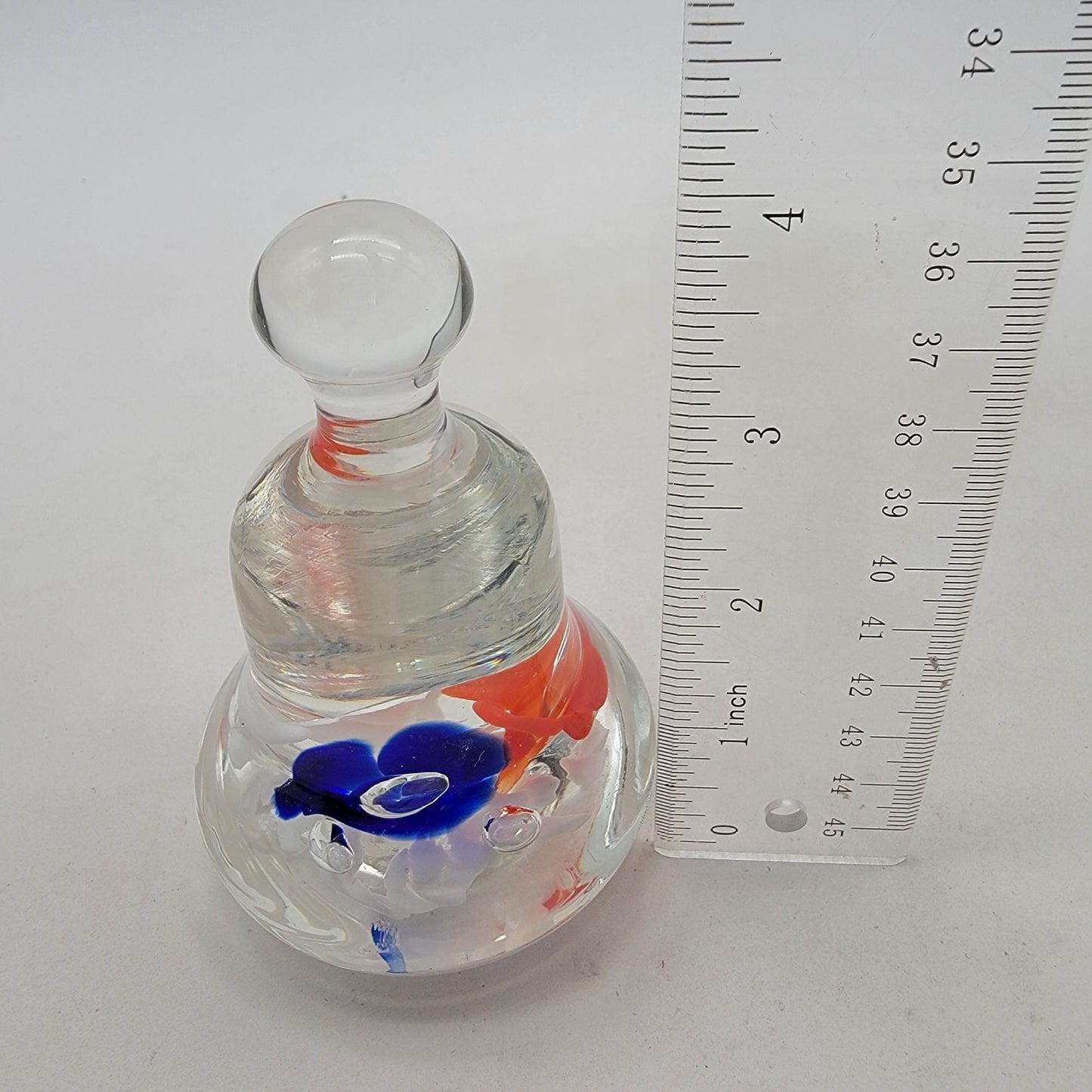 Vintage Joe St.Clair Bell Shaped Art Glass Paperweight