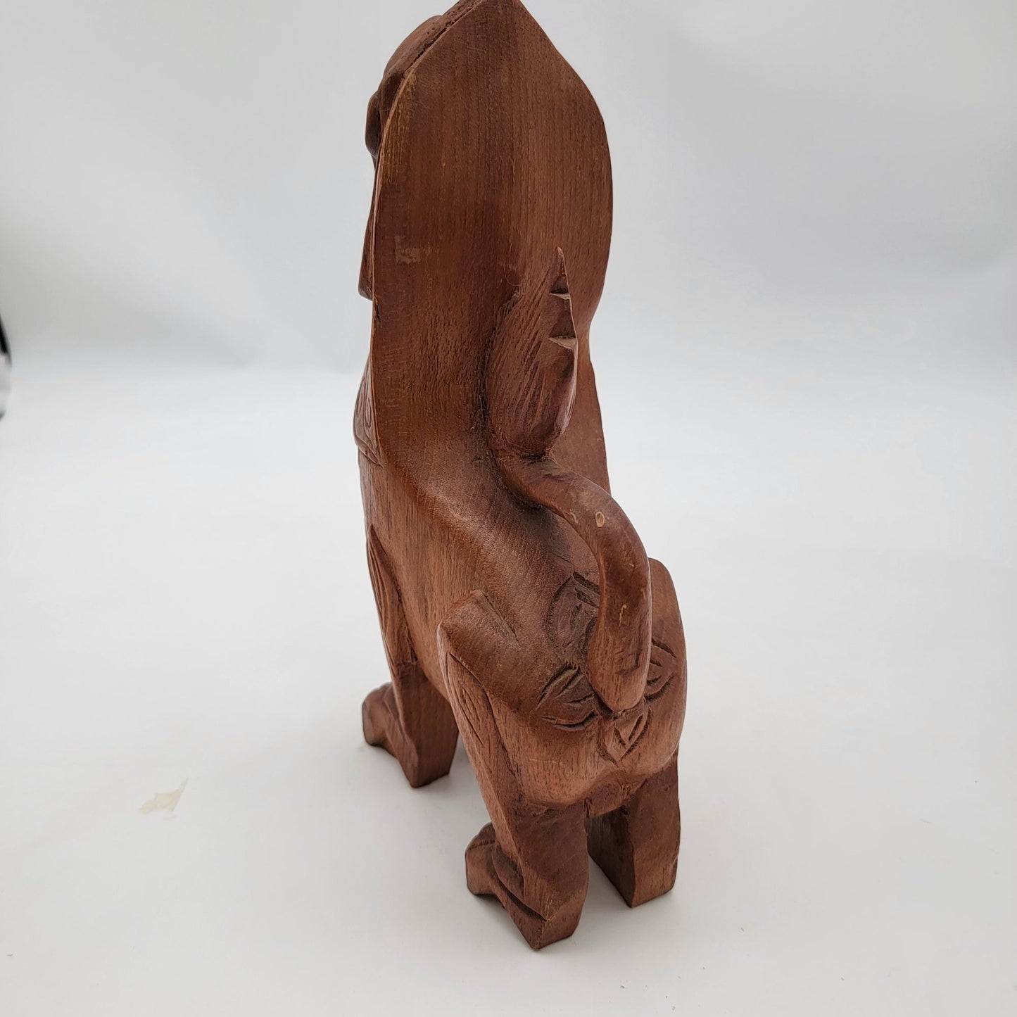 Hand-Carved Wooden Foo Dog Guardian Lion Statue