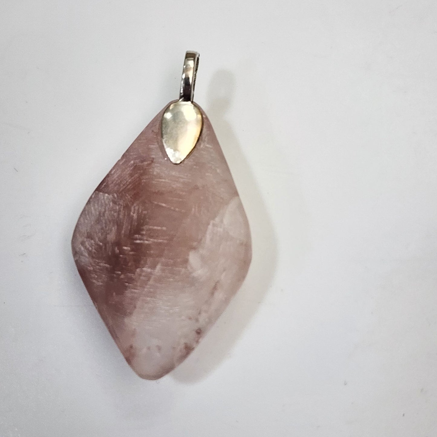 Artisan Natural Iolite Blood Quartz Cabochon Pendant