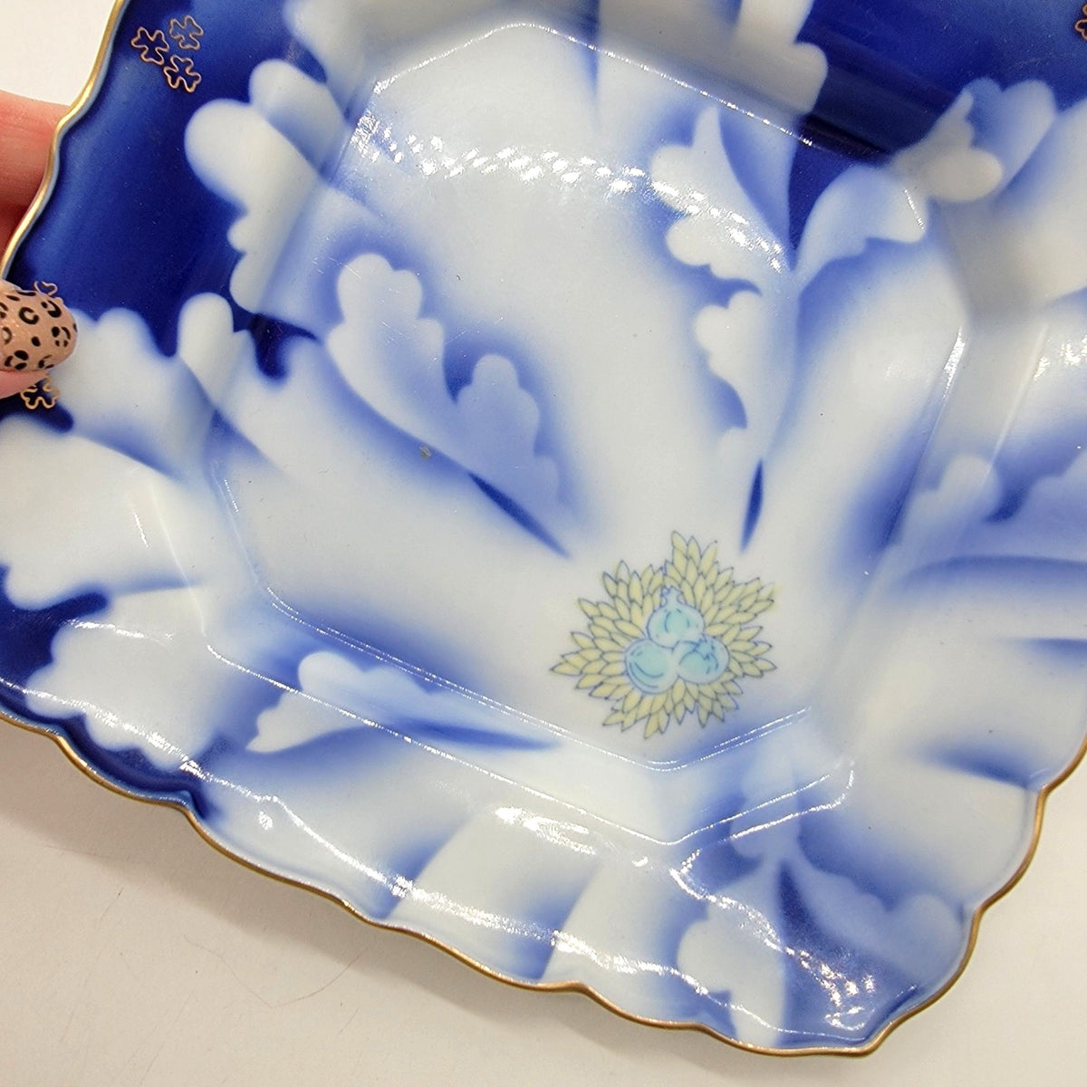 Vintage Fukagawa Arita Square Porcelain Dish